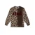 Pinned by K Curve sweater met panterprint bruin