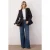 TRENDYOLMİLLA Dames Zwart Effen Lang Regular fit Blazers