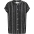 usha blouse met korte mouwen Dames zwart wit
