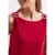 Street One Dames Top met ronde hals en schouderdetails in Rood