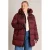 Yest Curve Plus Size winterjas – donkerrood