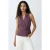 MANGO TEEN gestreepte overslagtop – aubergine