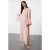 Roze maxi-jurken voor dames in effen kleuren, casual, relaxed en bescheiden stijl.