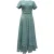 Maje kanten maxi-jurk in turquoise polyester