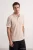 TRENDYOL MAN Heren Beige Effen Kort Regular fit Poloshirts
