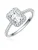 Trilani Ring  zilver / wit