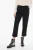 Corduroy cropped broek met taps toelopende pasvorm in zwart