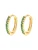 Hey Happiness Oorbellen ‘Green Huggies’  goud