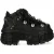 New Rock M-OVERZ106B-C1 Metallic Chunky Zwarte Leren Gothic Enkellaarsjes