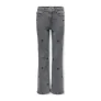 KIDS ONLY GIRL wide leg jeans met hartjes grey denim