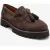 Poen Leren Kwast Loafer Dames