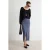 TRENDYOLMİLLA Dames Donkerblauw Effen Midi Double-breasted / Overslag Kokerrok- rok Rokken