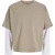 Jack & Jones Jcobiarritz doublelayer tee ls zand