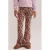 WE Fashion flared legging met print – bruin