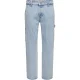 Only Herenjeans in denim, ‘Carpenter’-stijl, met relaxte pasvorm (Licht Denim Blauw)