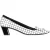Roger Vivier Belle Vivier Graphic Grid Pumps in Wit Leer