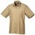 Premier Heren Korte Mouw Formele Poplin Gewoon Werk Shirt (Khaki)