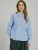 NORR Blouse ‘No’  blauw / grijs / offwhite