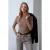 Dames Slim-fit Geribbelde Halspullover