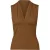 Mouwloze top met V-hals van jersey – Kastanjebruin