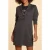 ICode Black Semi-plain Knit Long Dress