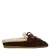 Manfield suède slippers – donkerbruin
