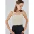 Vierkante Kraag Geribbelde Gebreide Crop Top