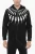 Slim Fit FAIRISLE THUNDELBOLT neopreen hoodie in zwart