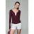 Slim-fitblouse met V-hals en rits