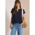 Blouse met afhangende schouders en structuur