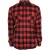 Urban Classics Heren geruit Flannel Shirt (Zwart/Rood)