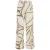 VILA wide leg regular waist casual broek met linnen beige