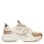 Manfield chunky leren sneakers beige/bruin