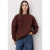 TRENDYOLMİLLA Dames Bruin Effen Lang Oversized Sweatshirts