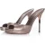 Gucci Metallic leren muilsandaal met bamboehak
