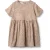 WHEAT Jurk ‘Anna’  donkerbeige / cognac / pastellila