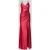 LUXUAR FASHION Maxi-jurk van satijn met draperieën en loopsplit