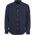 Fabric Herenoverhemd met lange mouwen van popeline met patroon (Marine, Wit)