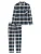 SCHIESSER Pyjama lang ‘Selected Premium Warming’  nachtblauw / wit