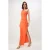 TRENDYOLMİLLA Dames Oranje Effen Maxi Mouwloos Recht Avond & Gala Jurk