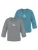 normani Shirt ‘Taupo’  cyaan blauw / grijs / lichtgrijs / wit