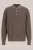 WE Fashion – Heren regular fit gebreide polo met structuur – Regular fit – Bruingrijs – Katoen –