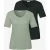 Street One Dames Basic Shirt in een 2-pack in Multicolour|Groen