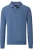 Redmond Poloshirt lange mouw blauw, Effen