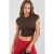 Ronde Hals Effen Cropped T-Shirt