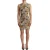 Dolce & Gabbana Dames Grijze Zijde Stretch Bloemen Strakke Mini Jurk