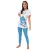 Disney Aladdin 3 Wishes-pyjama voor dames, blauw-wit
