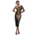 Asymmetrische Midi Pailletten Jurk Dames Goddiva