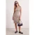 TRENDYOLMİLLA Dames Beige Gestreept Kort / Mini Mouwloos A-lijn Jurken