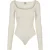 Urban Classics Dames/Dames Biologische Bodysuit Met Lange Mouwen (Wit zand)
